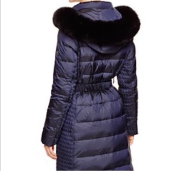 NWT DVF Jackie Iridescent Down Coat with Fox Fur -
100% Bloomingdale's Exclusive - Picture 9 of 12